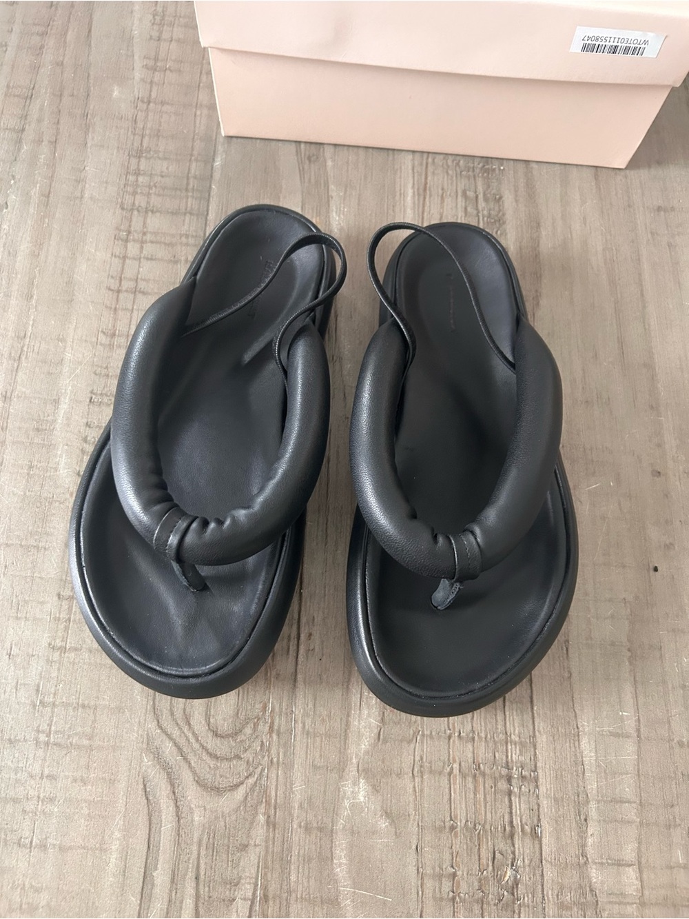 Isabel Marant Padded Black Thong Sandals